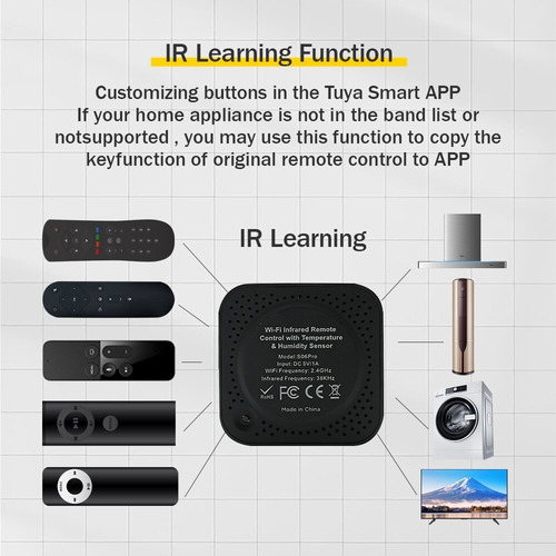 Ir Bridge C/sensor Temperatura Humedad App Tuya / Smartlife