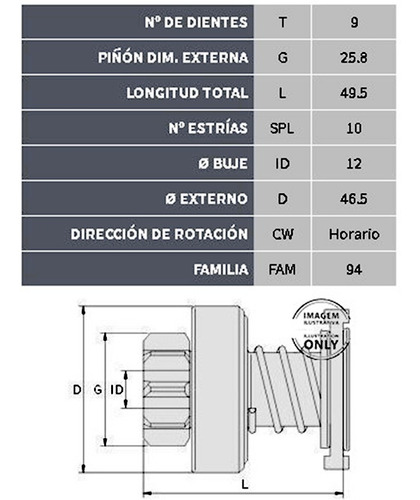 Bendix De Arranque Tipo Bosch Fiat Palio/siena Diesel