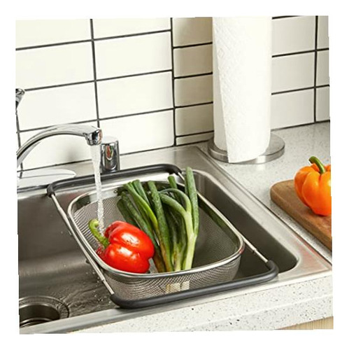 Cuisinart Colador Sobre Fregadero, 5.5qt Acero Inox. Color Plateado