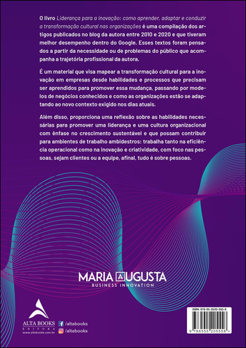 Liderança Para A Inovação: Como Aprender, Adaptar e Conduzir a Transformação Cultural Nas Organizações., de Orofino, Maria Augusta. Editorial Starling Alta Editora E Consultoria Eireli, capa mole em português, 2021