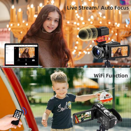 Videocámara 4k Con Zoom Óptico 10x Y Zoom Inteligente 120x,