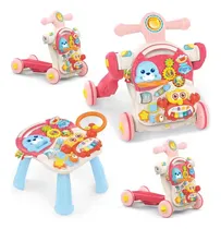 Comprar Caminador 4en1 Monopatín Buggy Mesa De Juegos Música Huanger Color Rosa