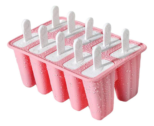 Modelos Modelos Modelos De Gelo De Silicone 10 Células Rosa