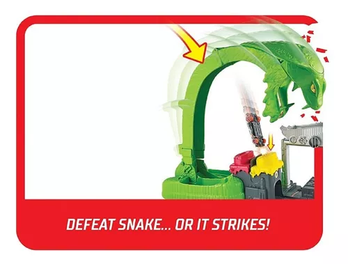 Pista Hot Wheels City Ataque Tóxico Da Cobra Serpente Slime