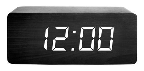 Reloj Despertador Extra Grande Led Digital (fecha/temp)  Color Negro/Blanco