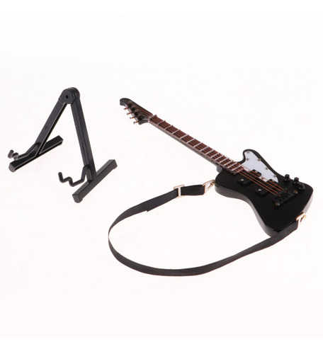 Imagen 3 de 8 de Modelo De Guitarra Eléctrica De Madera De Casa De Muñecas