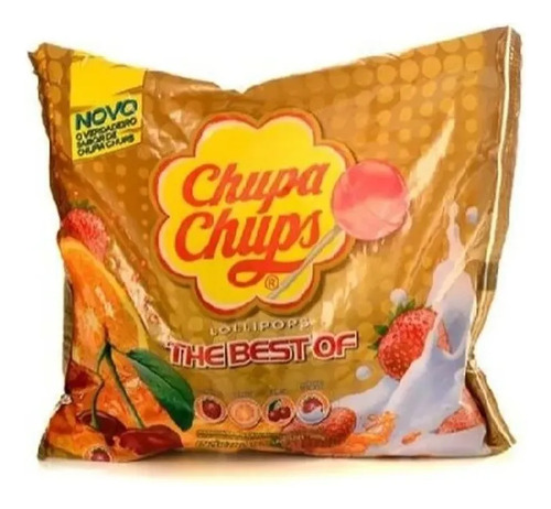10x Chupa Chups Pirulito Com Corante Natural Pacote C/50 Uni