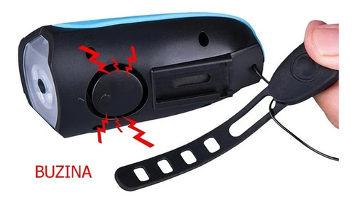 Farol Para Bicicleta Bike Com Buzina Recarregável Lanterna