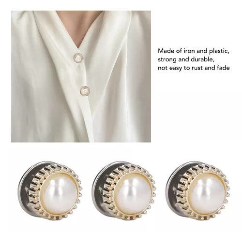 Broche de camisa para mujer, broches de botón para ropa, 150 botones para  cubrir, estilo perlas sintéticas, plástico, metal, amplia aplicación