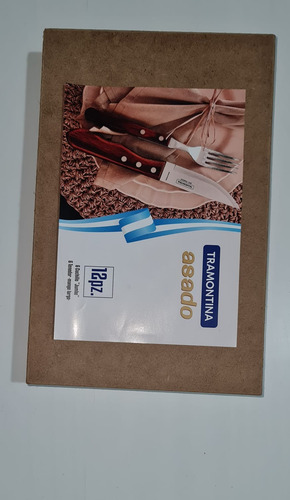 12 Cubiertos Tramontina Jumbo Polywood Con Caja De Regalo