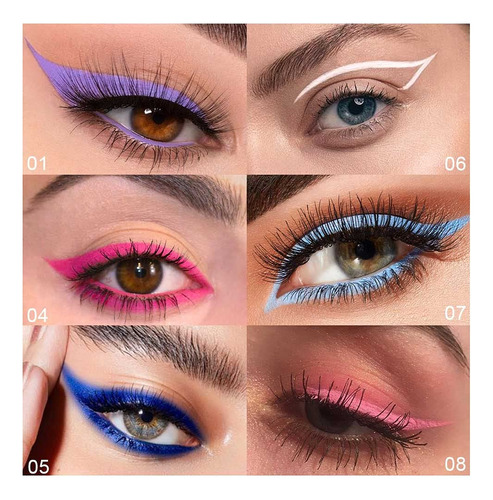 Karnar Juego De Delineador De Ojos Líquido Mate De 8 Colores