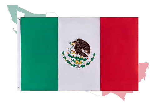 Mexico Flag Bandera De México 5x8 Ft, Mexican Flag With Prin