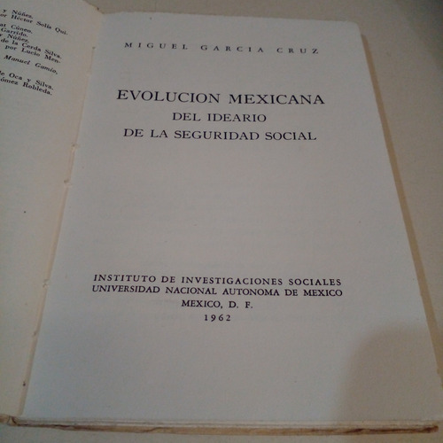 Evolución Mexicana Del Ideario De La Seguridad Social (Usado)