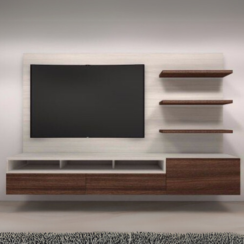 Mesa Tv Para Sala Minimalista Moderno Almacenamiento Marmol Negro