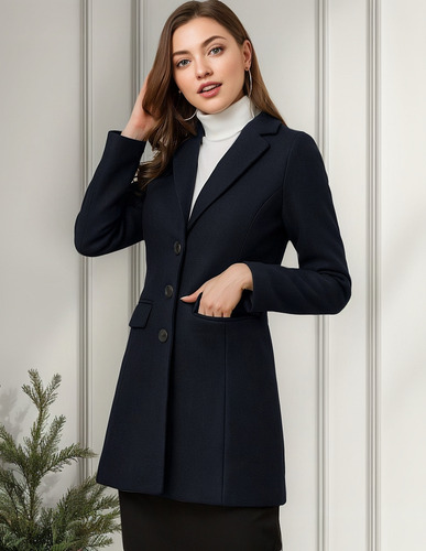 Abrigo Mujer Estilo Chaquetón Chamarra Larga Invierno