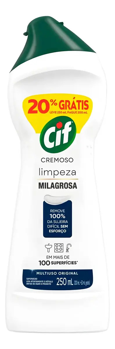 Limpador Cif neutro em frasco 250 g 250ml