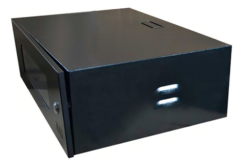 Mini Rack 3u 19 X 350mm Porta Visor Acrílico Para Dvr Cftv Cor Preto
