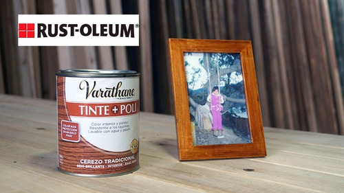 Imagen 4 de 4 de Tinte + Poliuretano Varathane Semibrillante 946 Ml