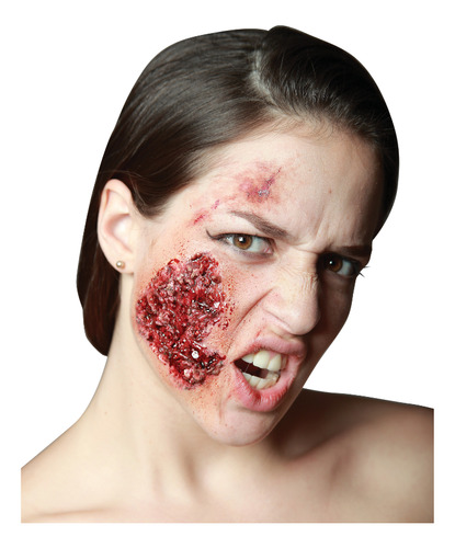 Aplicación Infectado Quemado Con Pegamento Látex Halloween