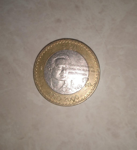 Moneda 20 Pesos Mexicanos Octavio Paz