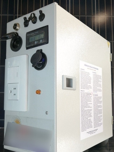 Imagen 3 de 10 de Kit Planta Solar Panel Fv-60 Usb, Bombillos Led 12v Inversor