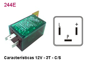 Destellador Electronico 12v 3 Terminales Universal