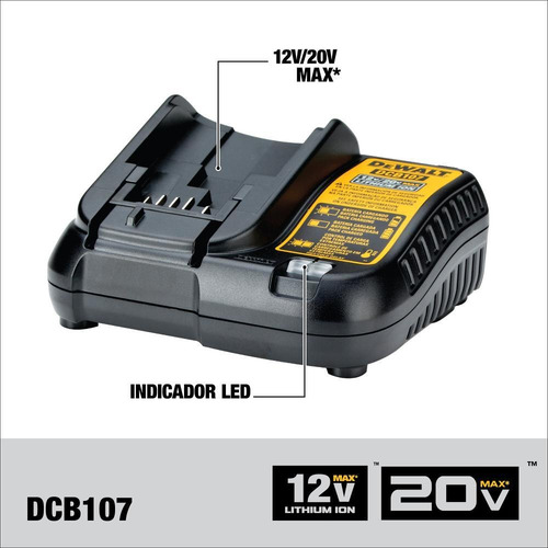 Parafusadeira/furadeira 20v + Laser 12v (2 Baterias)-dewalt
