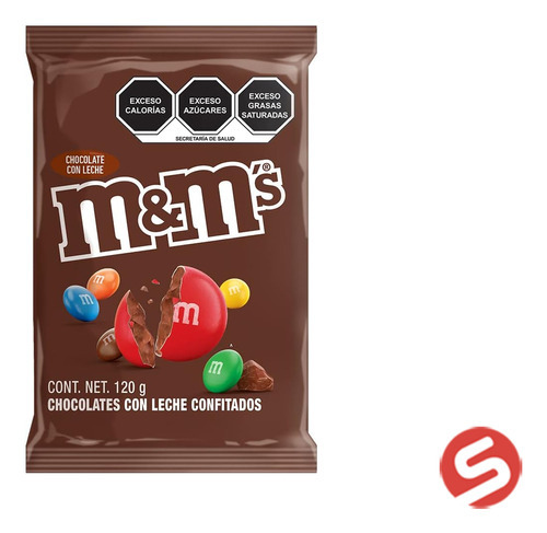 Chocolate M&m Leche Con Chocolate Bolsa 120 Grs