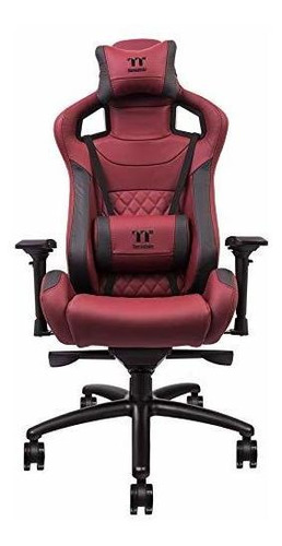 Silla Gamer Thermaltake X-fit Cuero Real Borgoña-rojo