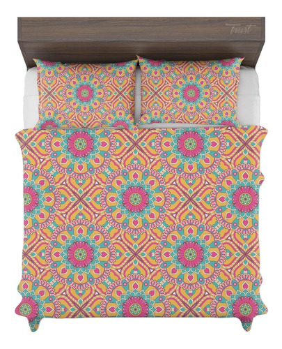 Jogo De Cama Casal Mandala Psicodelico Tumblr Retro Hippie