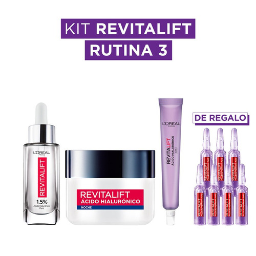 Kit Revitalift: Serum, Contorno, Crema + Ampollas De Regalo!