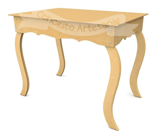 Imagem 3 de 3 de Mesa Provençal Luis Xv Lisa 1.00m Mdf Casamento Aniversário