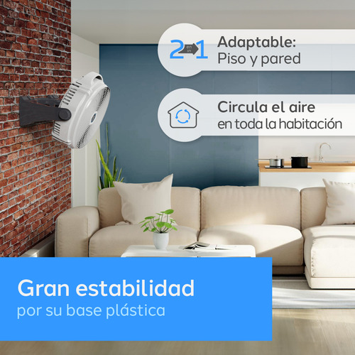 Ventilador De Piso Navia Cfn-2020 De 20 Pulg. 3 Velocidades 50.8 Cm Blanco Gris Plástico 5