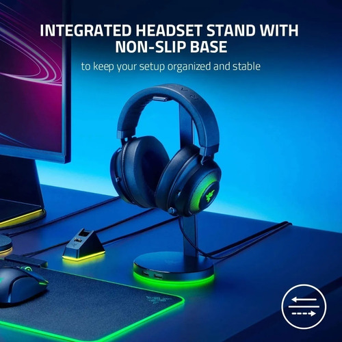 Imagen 6 de 6 de Soporte De Auriculares Razer Base Station V2 Chroma Usb Hub