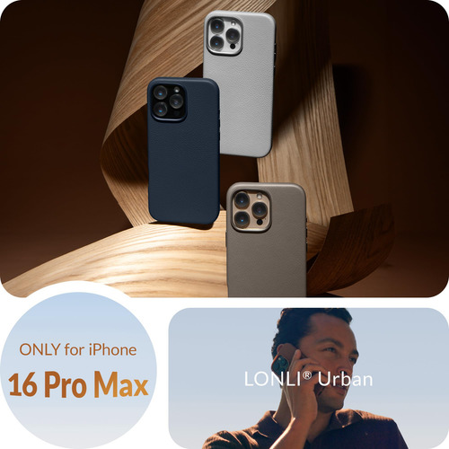 Capa De Telefone Lonli Urban Para iPhone 16 Pro Em Couro Suf