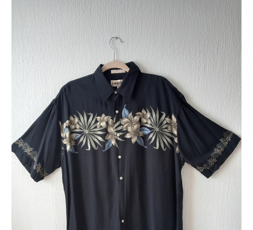 Camisa Hawaiana Negra  Campia 