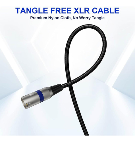 Paquete De 6 Cables Xlr Profesionales De 10 Pies, Sin Ruido