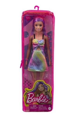Barbie Fashionista Moño Prismas Arcoíris #190