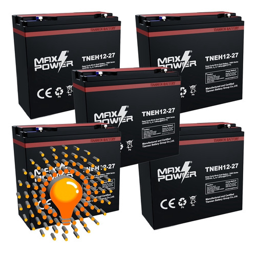 Bateria Vrla Gel 12v 27ah Maxpower- Motos Eléctricas Pack X5