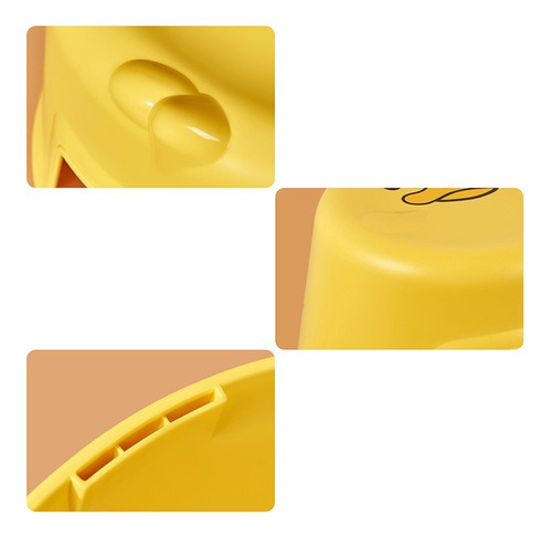 Banco Taburete Portatil Multiusos Resistente Pato Niños Color Amarillo