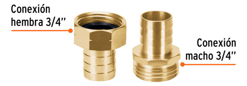Conexion Laton Macho/hembra 3/4' Truper 12708