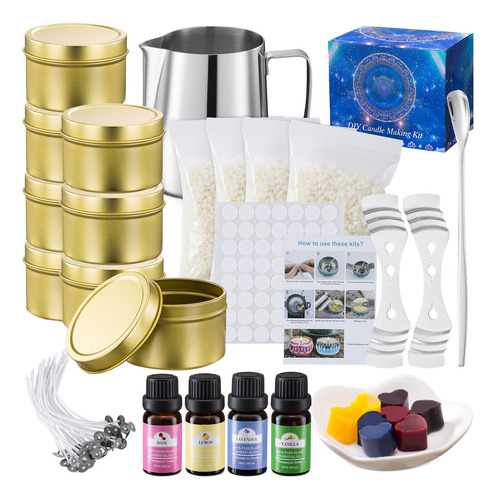 Un Kit Para Hacer Velas Tú Mismo Que Incluye Un Tarro De Cer