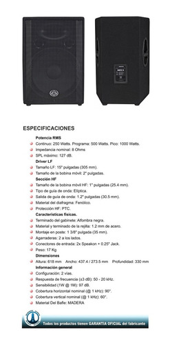 Par De Bafles Wharfedale Pro Kinetic15 250w