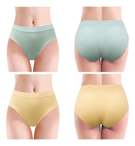 Calzón Bikini Corte Juvenil Mujer Microfibra Suave 12 Piezas