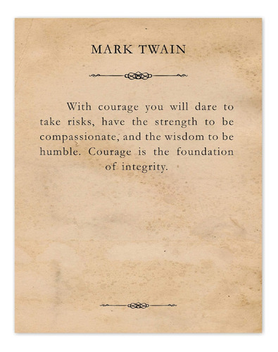 Impresiones De Cotizaciones De Mark Twain Valor, 1(11x1...