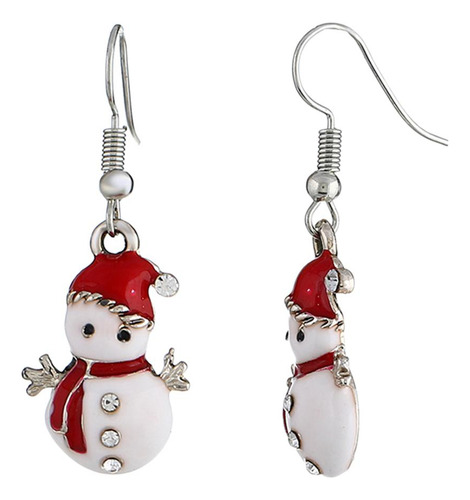Pendientes Navideños Mujer Niñas Monigote De Nieve