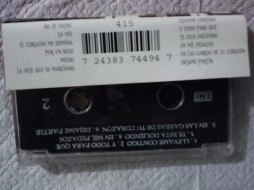 Intocable - Llevame Contigo (casete Original) (Usado)
