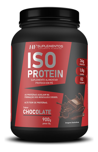 Whey Isolado Protein Chocolate 900g Hf Suplementos