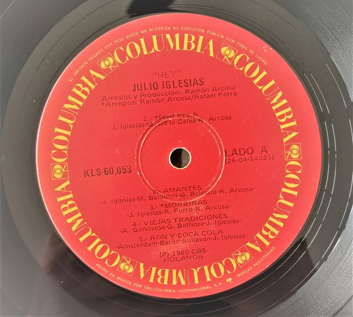 Julio Iglesias Lp Hey (Usado)