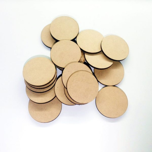 Circulo De Mdf 3cm De Diámetro 3mm Grosor (100 Piezas)